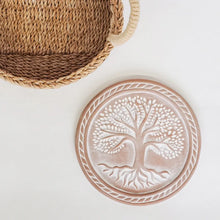 Load image into Gallery viewer, Handmade Bread Warmer & Wicker Basket - Tree of Life - Round