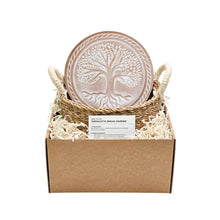 Load image into Gallery viewer, Handmade Bread Warmer & Wicker Basket - Tree of Life - Round
