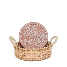 Load image into Gallery viewer, Handmade Bread Warmer &amp; Wicker Basket - Plant - Round
