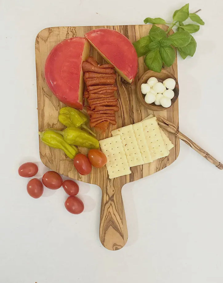 Olive Wood Cheese Serving Board (small board)