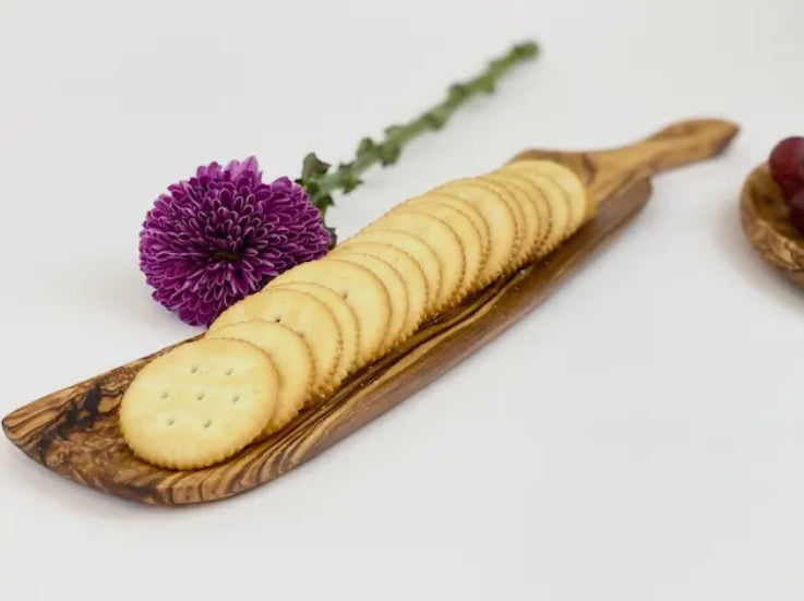 Olive Wood Cracker Tray