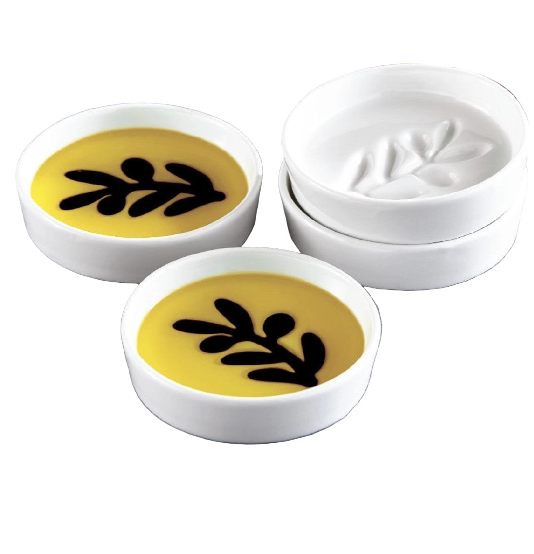 Olive Branch Dipping Plates - Set of 4