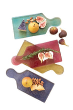 Load image into Gallery viewer, Kalalou Colored Glass Cheese Board - Set of 4
