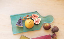 Load image into Gallery viewer, Kalalou Colored Glass Cheese Board - Cyan
